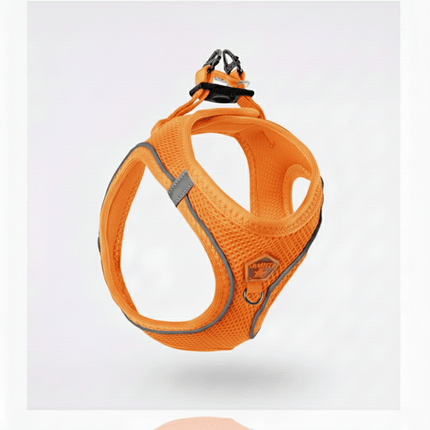 Pawstar Dog Pawstar Large Orange Air Mesh Dog Harness Neck 42-54 cm And Waist 48 - 54 cm