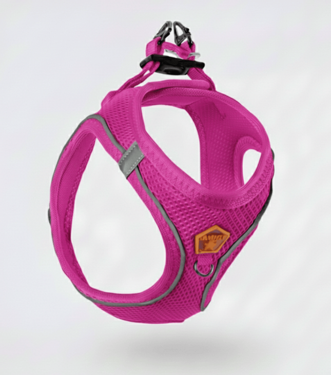 Pawstar Dog Pawstar Medium Fuchsia Air Mesh Dog Harness Neck 32-34cm And Waist 44-48cm