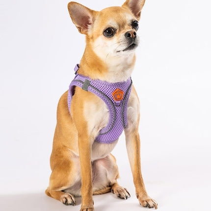 Pawstar Medium Light purple Air Mesh Dog Harness Neck 32-34cm And Waist 44-48cm