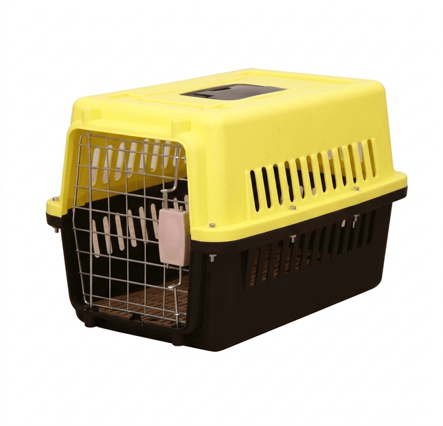 pctshop cat groovy cat travel box small yellow
