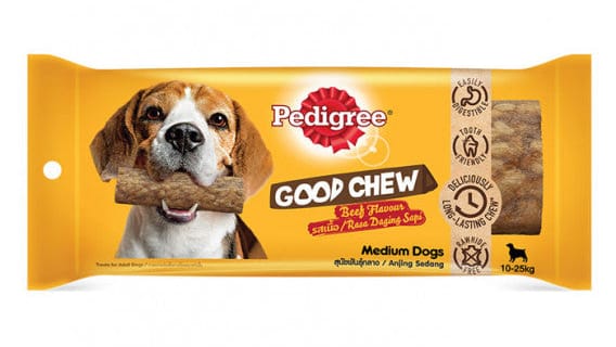 Pedigree Dog Pedigree Good Chew Beef Flavor for Medium Dogs 10-25kg 83g Dog Treats
