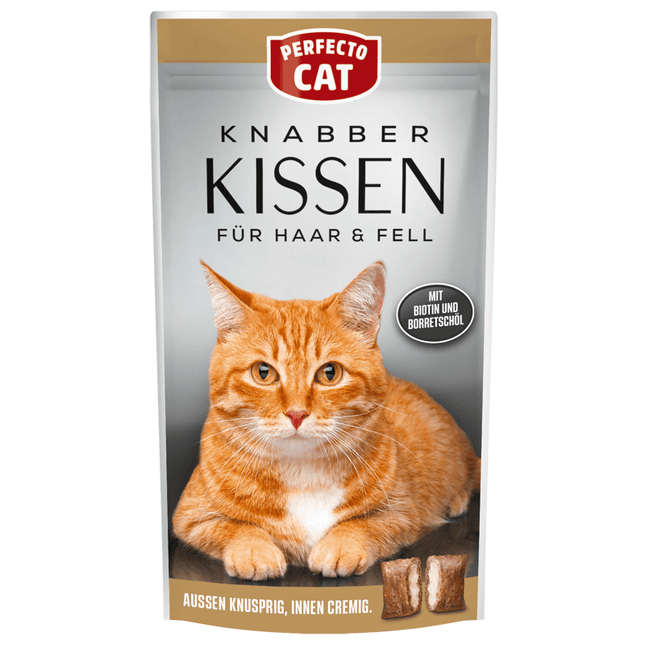 Perfecto Cat Perfecto Cat Hair And Skin Care Treats Fine Crunchy Pillows with Salmon 50g