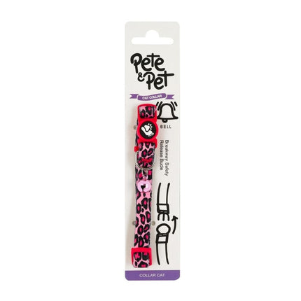 Pete and Pet Dog and cat Pete and Pet Pink and Black Cat and small dog Collar with Bell