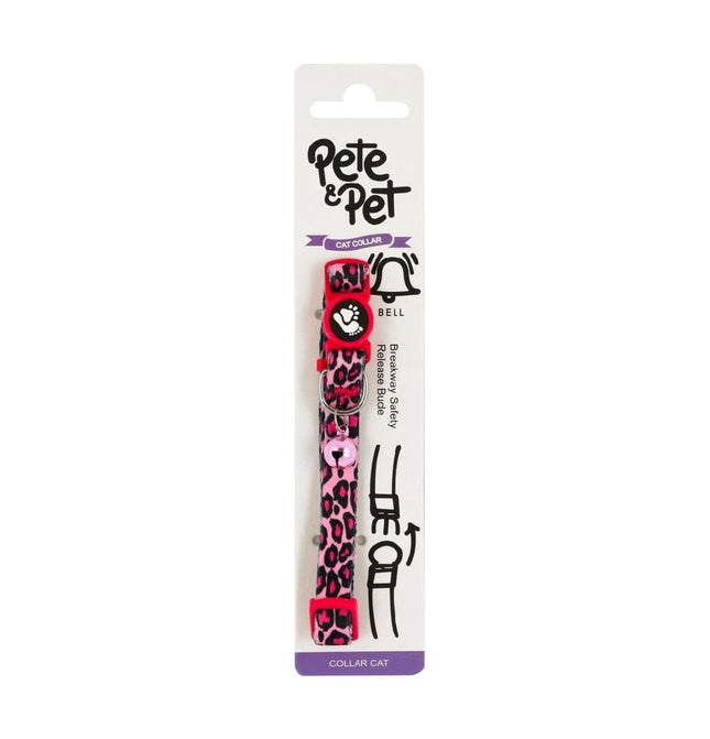 Pete and Pet Dog and cat Pete and Pet Pink and Black Cat and small dog Collar with Bell