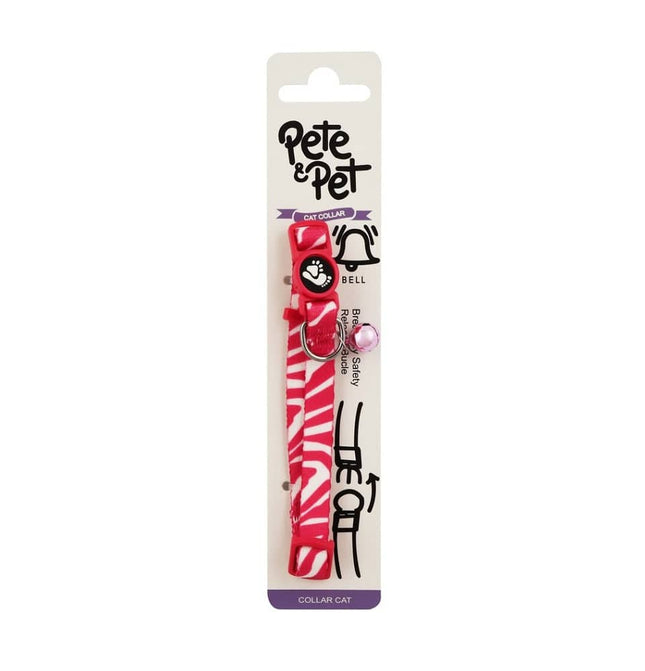 Pete and Pet Dog and cat Pete and Pet Pink and White Cat and small dog Collar with Bell