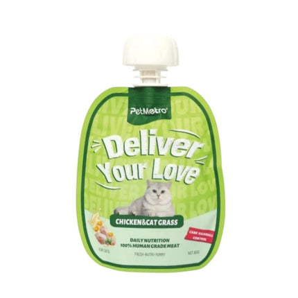 PetMetro Cat PetMetro Hairball Control Cat Treat with Chicken and Cat Grass 60 gr