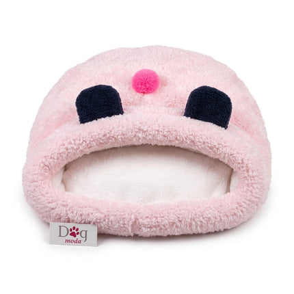 Petmoda Cat Petmoda Plush Covered Pet Bed Ultra Soft Cozy Warm Cave Bed for Cats And Puppies Pink 60 ×  55 cm
