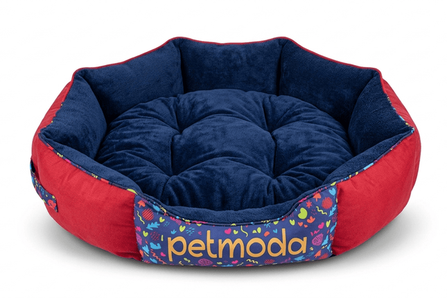 Petmoda Dog Petmoda bed double face  95 in 75 cm Red / Navy Blue