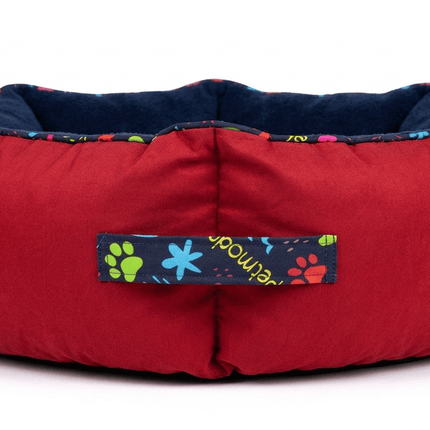 Petmoda Dog Petmoda bed double face  95 in 75 cm Red / Navy Blue