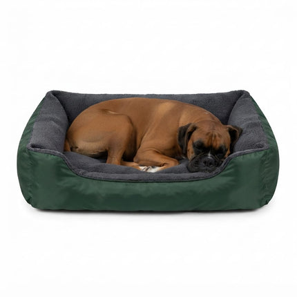 Petmoda Dog Petmoda Waterproof Rectangular Pet Bed with Fleece Lining Dark Green 95 × 75 cm
