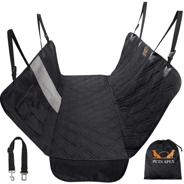 pets apeex Dog Dog Car Seat Cover with Mesh Window Universal Waterproof Backseat Protector for All Cars