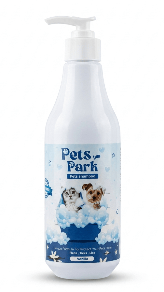 Pets Park Cat Pets Park Vanilla Anti Flea & Tick Shampoo for Dogs And Cats 500ml