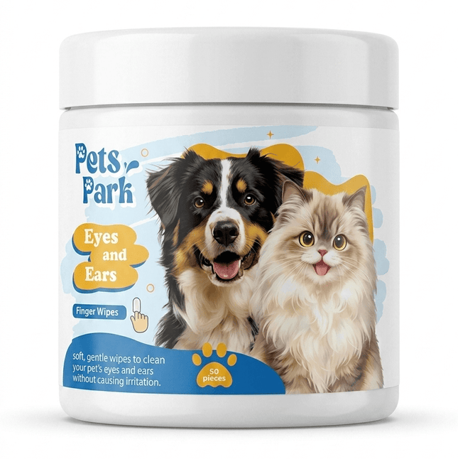 Pets Park Dog and cat Pets Park Eye & Ear Cleaning Finger Wipes for Dogs And Cats 50 Pcs