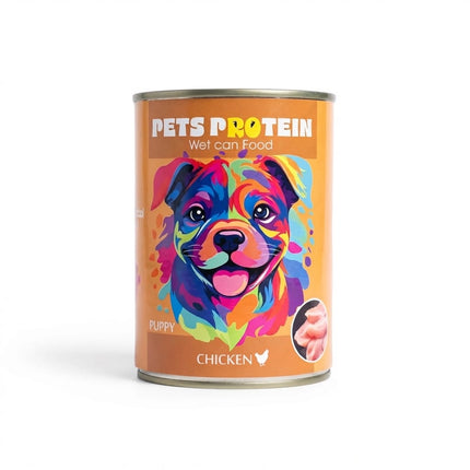 Pets Protein Dog Pets Protein Dog Wet Food for Puppies with Chicken 400g