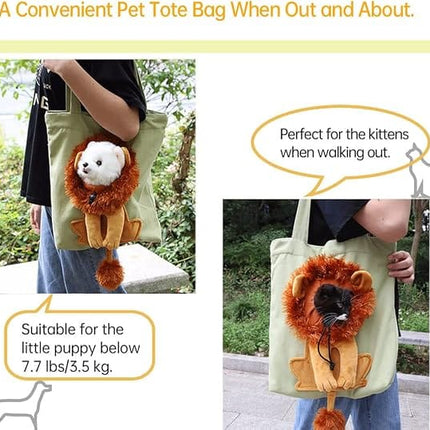 PETTOM Cat Pet Carrier Canvas Pet Carrier for Walking Chihuahua Bichons Pomeranian Navy