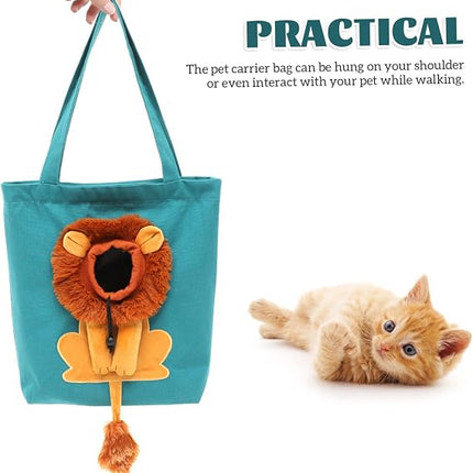 PETTOM Cat Pet Carrier Canvas Pet Carrier for Walking Chihuahua Bichons Pomeranian Sky blue