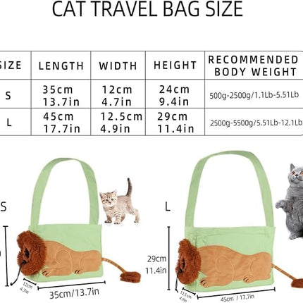 PETTOM Cat Soft Travel Pet Carrier for Cats and Small Dogs Size L