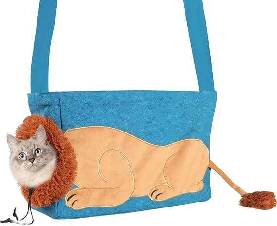 PETTOM Cat Soft Travel Pet Carrier for Cats and Small Dogs Size M Sky blue