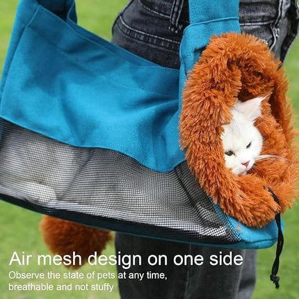 PETTOM Cat Soft Travel Pet Carrier for Cats and Small Dogs Size M Sky blue