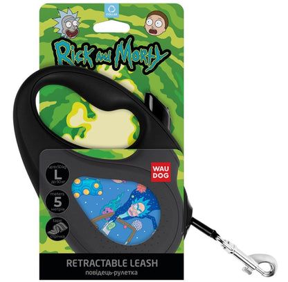 WAUDOG Retractable Large Leash With Unique Rick And Morty 1.0 Design