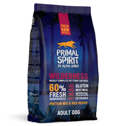 Primal Spirit Dog Primal Spirit Wilderness Pork Chicken And Fish Complete Dog Food 1kg