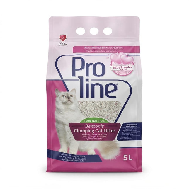Pro Line Cat Pro Line Bentonite Clumping Cat Litter Baby Powder 5L