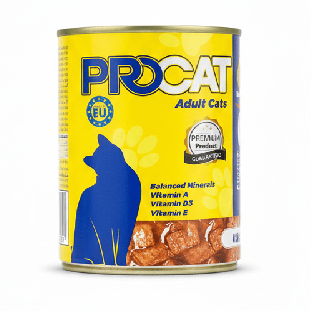 PROCAT Cat Pro Cat Adult Cat Food Chunks with Salmon in Gravy  Complete Wet Food 415g