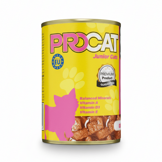 PROCAT Cat Pro Cat Junior Cat Food Chunks with Chicken in Gravy  Complete Wet Food 415g