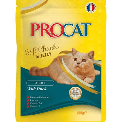 PROCAT Cat PROCAT Soft chunks in jelly with Duck 100 gm