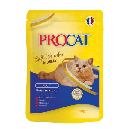 PROCAT Cat PROCAT Soft chunks in jelly with Salmon 100 gm
