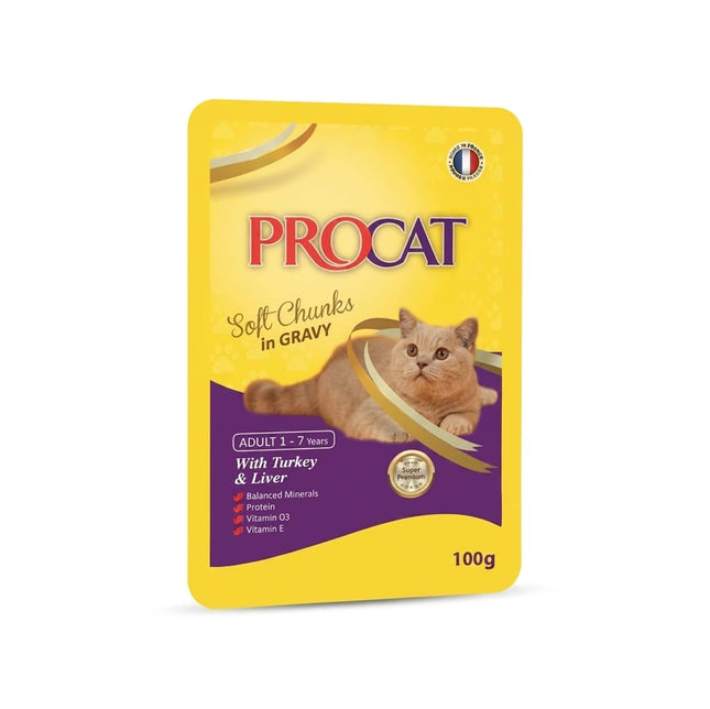 PROCAT Cat PROCAT With Turkey And Liver In Gravy 100 g