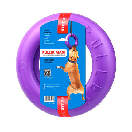 Puller Maxi Dog Puller Maxi Purple Fitness Ring Fetch Toy for Large Breed Dogs
