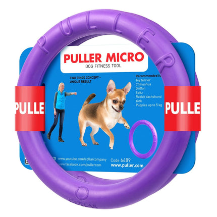 Puller Maxi Dog Puller Micro Purple Fitness Ring Fetch Toy for Small Breed Dogs and Puppies