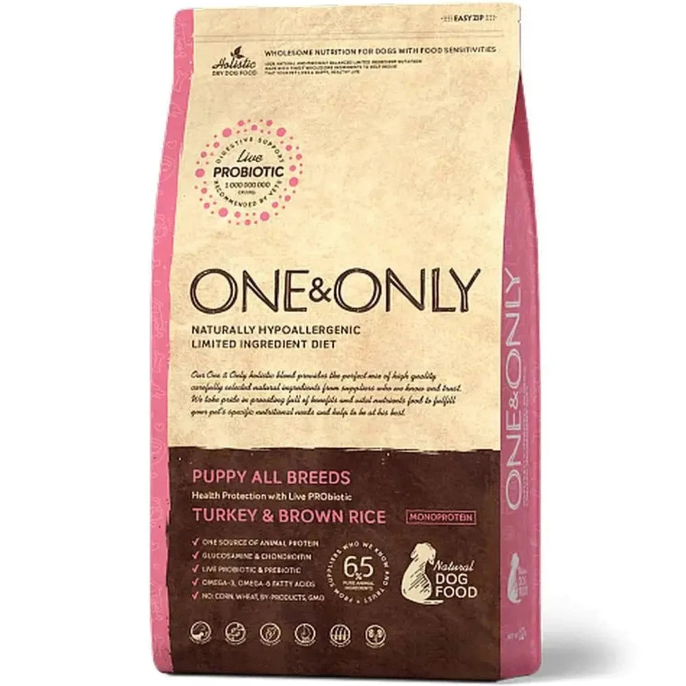 One And Only dry food for Mini Adult Dogs with Turkey and rice 3 kg