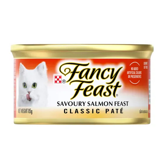 Purina Cat Fancy Feast Classic Savoury Salmon Pâté Feast Cat Food 85g