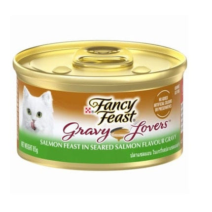 Purina Cat Purina Fancy Feast Gravy Lovers Cat Food SALMON Flavor in Seafood Broth 85g