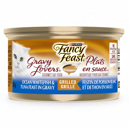 Purina Cat Purina Fancy Feast Gravy Lovers Cat Food Whitefish And Tuna Flavor in Seafood Broth 85g