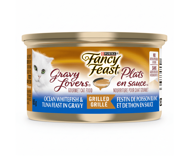 Purina Cat Purina Fancy Feast Gravy Lovers Cat Food Whitefish And Tuna Flavor in Seafood Broth 85g