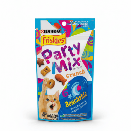 Purina Cat Purina friskies party mix  crunch beachside tuna for salmon and snapper flavours 60 g