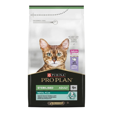 Purina Cat Purina Pro Plan Sterilised Adult Cat Food 1.5 KG Renal Plus Turkey Flavor 1+ Years
