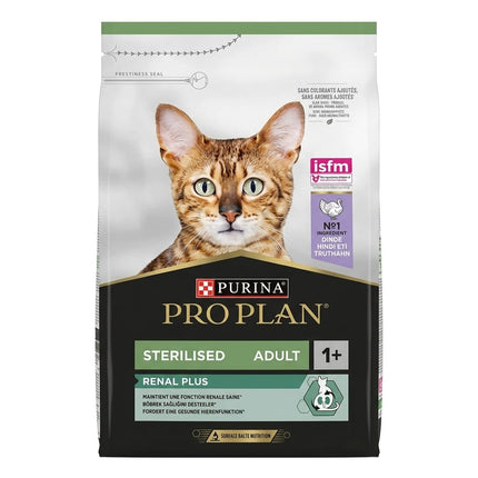 Purina Cat Purina Pro Plan Sterilised Adult Cat Food 3KG Renal Plus Turkey Flavor 1+ Years