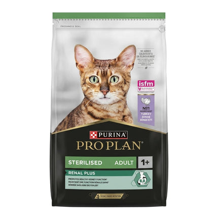 Purina Cat Purina Pro Plan Sterilised Adult Cat Food Renal Plus Turkey Flavor 1+ Years 10 kg