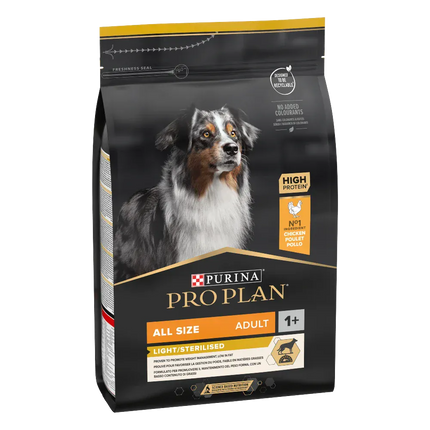 Purina Dog Purina Pro Plan Light and Sterilised Dry Food with Chicken for Adult Dogs 14 kg