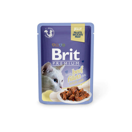 Purina Felix Cat Brit Premium by Nature Cat delicate fillets in jelly with beef 85g