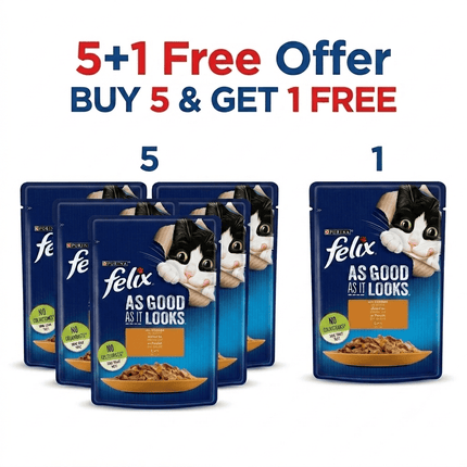 Purina Felix Cat Purina Felix Wet Food For Cat With Chicken 85 5+1 Free Offer