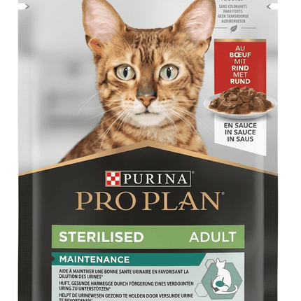 Purina Pro Plan cat Purina Pro Plan Sterilised Nutri Savour Cat Food with Beef in Gravy – 85g