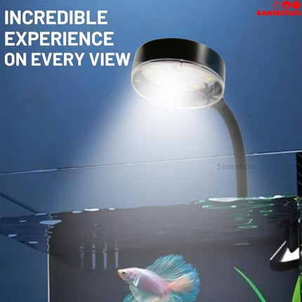 Quanlong Fish Quanlong LED Mini Fish Tank Clip Lamp 360° Flexible 5W