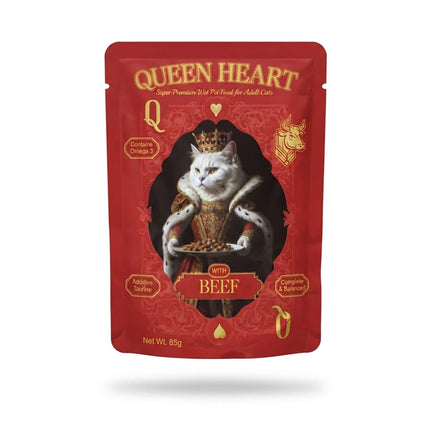 Queen Heart Cat Queen Heart Super Premium Beef Wet Cat Food 85g