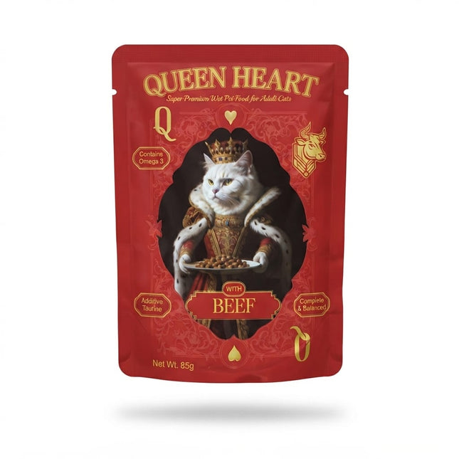 Queen Heart Cat Queen Heart Super Premium Beef Wet Cat Food 85g