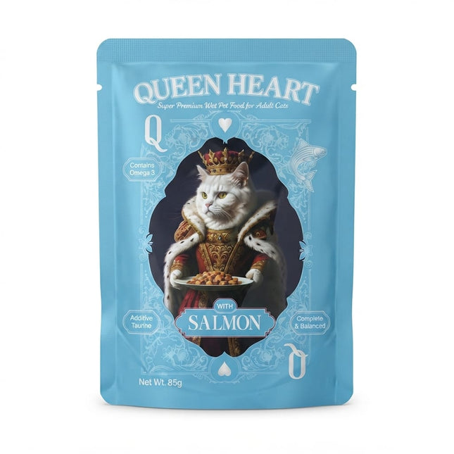 Queen Heart Cat Queen Heart Super Premium Salmon Wet Cat Food 85g